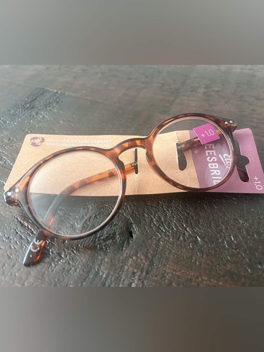 Round Tortoiseshell Reading Glasses +1.0